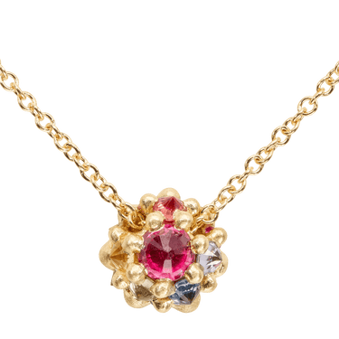 Small Rainbow Sputnik Necklace - Polly Wales Fine Jewelry,